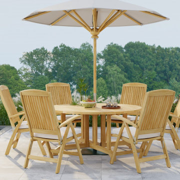 Barbuda Dining Set with 6 Recliners