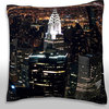 New York City at Night Polyester Velour Throw Pillow