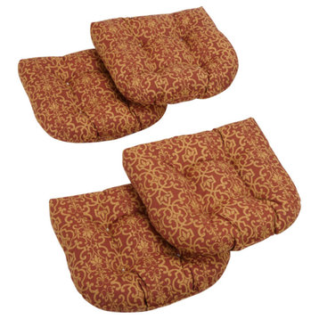 19" U-Shaped Outdoor Tufted Chair Cushions, Set of 4, Santa Fe