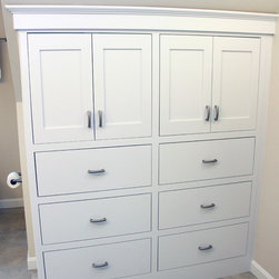Custom Linen Storage Cabinet - Bathroom Cabinets