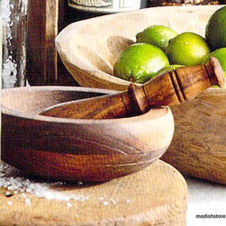 Roost Carved Wood Mortar & Pestle - SKU: TE462 - Kitchen Tools And Gadgets