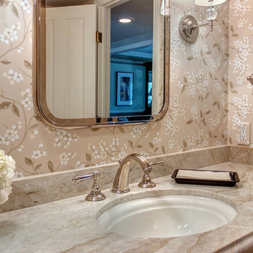 Feminine Powder Room - Transitional