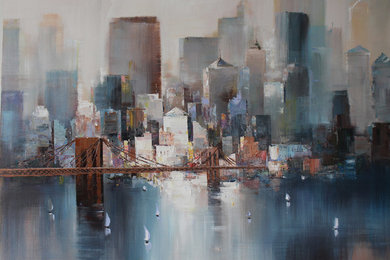 Modern cityscape paintings