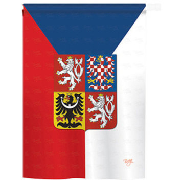 Czech 2-Sided Vertical Impression House Flag