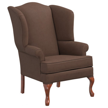 Erin Wingback Chair, Brown