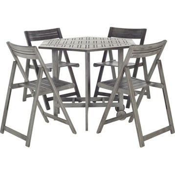 Kerman Table And 4 Chairs - Grey