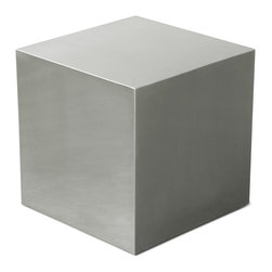 Gus - Gus Stainless Steel Cube End Table - Side Tables And End Tables