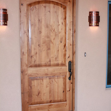 Knotty Alder 2-Panel Entry Door - Corrales, New Mexico