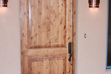 Knotty Alder 2-Panel Entry Door - Corrales, New Mexico