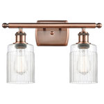 Innovations Lighting - Hadley 2-Light Bath Vanity-Light, Antique Copper, Clear - A truly dynamic fixture, the Ballston fits seamlessly amidst most decor styles. Its sleek design and vast offering of finishes and shade options makes the Ballston an easy choice for all homes.