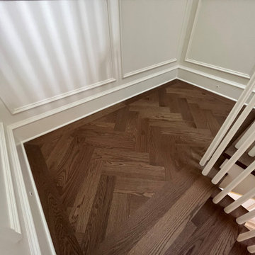 Engineered Wood Flooring with Herringbone Inlays – Cadboro Bay, BC