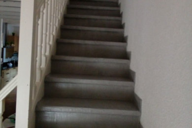 escalier en béton ciré