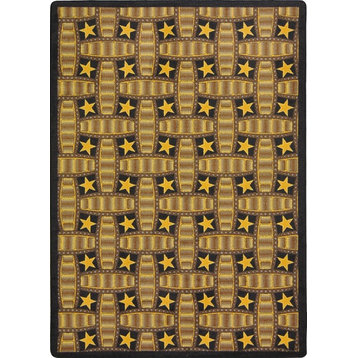 Any Day Matinee Rug, Marquee Star, Chocolate, 7'8"x10'9"