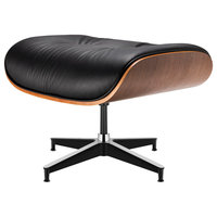 Leather Swivel Accent Chair and Ottoman