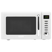 Total Chef Compact Countertop Microwave Oven, 700W, 0.7 Cubic Feet Capacity, Digital Touchscreen Controls, One-Touch Push-Button Opening, 6 Pre-Set