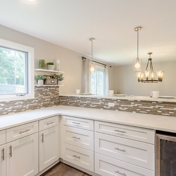 White Cabinets w/ Bar Height Peninsula