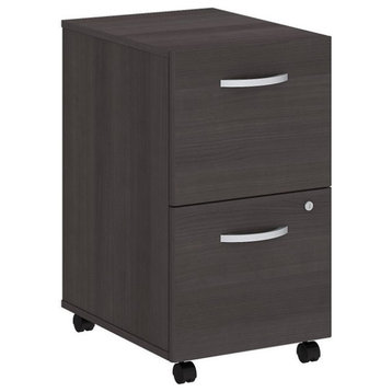 Studio C 2 Drawer Mobile File Cabinet in Storm Gray - Engineered Wood