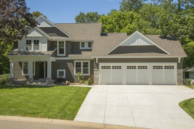 Inspiration for a transitional exterior home remodel in Minneapolis
