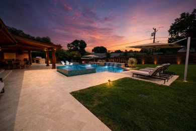 Inspiration for a modern pool remodel in Dallas