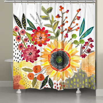 Sundaze Blooms Shower Curtain