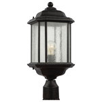 Generation Lighting Collection - Sea Gull Lighting 1-Light Outdoor Post Lantern, Oxford Bronze - Blubs Not Included