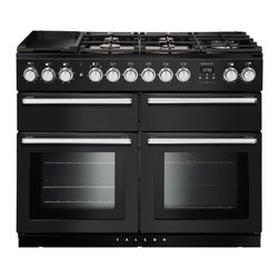 Falcon Nexus SE 110 Dual Fuel in Charcoal Black with satin chrome trim - Cooktops