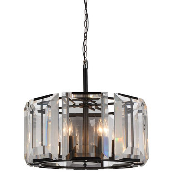 Jacquet 8 Light Chandelier With Black Finish