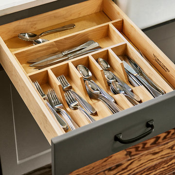 Built-in silverware drawer