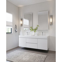 The Boutique Bathroom Vanity, 60", High Gloss White, Wall Mount