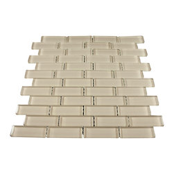 1x3 Latte Glossy Subway Glass Mosaic Tiles - Home Accessories & Decor