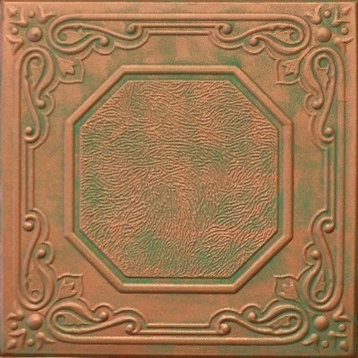 20"x20" Topkapi Palace, Styrofoam Ceiling Tile, Copper Penny