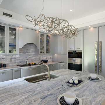 Doodle light fixture over island