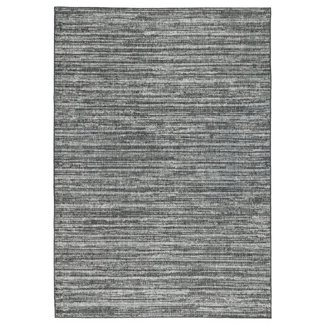 Maryland Cecil Indoor/Outdoor Area Rug, Gray, 6'6" x 9'10", Striped