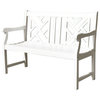 Vifah Bradley Outdoor Bench in White