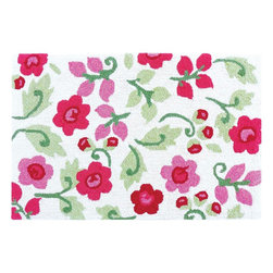 Pink Posies KP002 Area Rug - Area Rugs