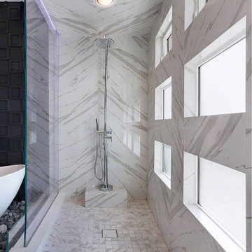 Pietra Calacatta Porcelain Mosaic Tile