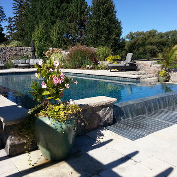 rustic vanishing edge pool