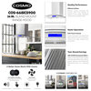 Cosmo 380 CFM Euro Stainless Steel Island Glass Range Hood With Permanent Filter, 36"