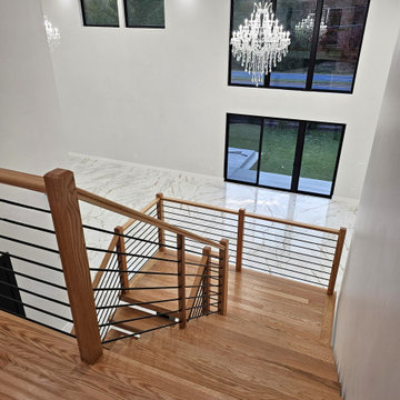 Project #143 | Floating Red Oak Staircase