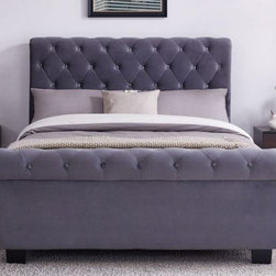 Whitford Ottoman Sleigh Bed - Sleigh Beds
