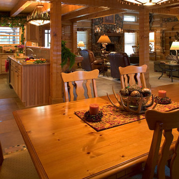 Log and timber frame home