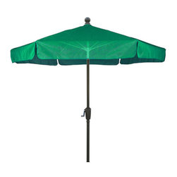 FiberBuilt Umbrellas LLC - Fiberbuilt Umbrellas 7.5 Foot Hexagonal Teal Champ Bronze Finsih Garden Umbrella - Outdoor Umbrellas