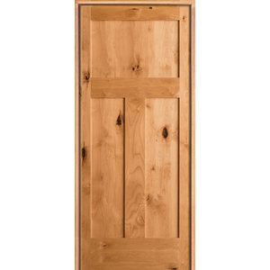 Knotty Alder 2 Panel Square Top Solid Wood Stainable Interior Door