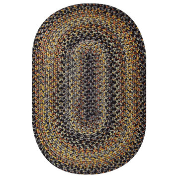 Homespice Decor Black Forest Indoor/Outdoor Braided Rug 8'x10' Oval