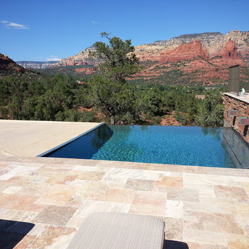 Sedona Contemporary Negative Edge Pool with Cover