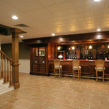 Basement stairs stair columns