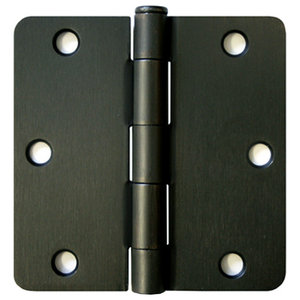 Cosmas Satin Nickel Door Hinge 3.5 Inch x 3.5 Inch with 1//4 Inch Radius Corners