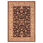 Bareens Designer Rugs - Boho Chic Ziegler Vina Brown Tan Hand-Knotted Wool Rug - 6'1'' x 8'10'' - Enhance the ambiance of your home with this magnificent Persian-influenced Turkish hand-knotted rug made by skilled artisans capable of creating the most exceptional vegetable dyes and hand-spun wool. This exquisite handmade rug is a one-of-a-kind Peshawar Kafkaz, otherwise identified as Chobi, Chobi Peshawar, Oushak, or Ziegler rug. These handmade rugs are crafted in Pakistan utilizing superior-quality wool imported from Australia, New Zealand, and Korea in two types of weaves: the Persian weave and the Mori weave. This rug is meticulously crafted by hand using the finest natural vegetable dyes extracted from local plants. The artisans use a blend of hand-spun local and fine merino wool, resulting in a rug with a compelling texture, higher lanolin content, and longer staple. The artisans occasionally incorporate natural or artificial silk into the pile to enhance specific motifs. The finished product is an awe-inspiring execution of flawless design and an understated palette that exudes elegance.