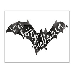 DDCG - Batty Halloween Canvas Wall Art, 20"x1.25"x16" - Prints And Posters
