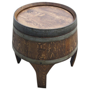 Barrel Tall Side Table Craftsman Outdoor Side Tables By Barrel Art